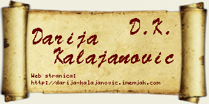 Darija Kalajanović vizit kartica